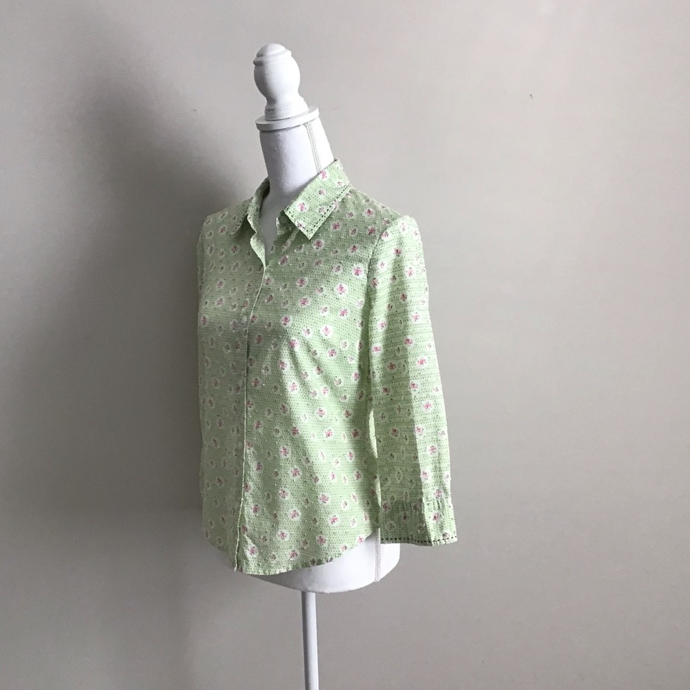 Rare Early 2000s Vintage Floral Blouse ASO Rory Gilmore in Gilmore Girls - Picture 10 of 12